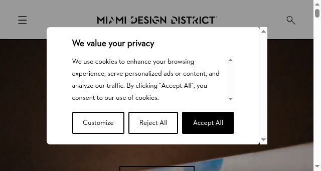 Screenshot of miamidesigndistrict.com