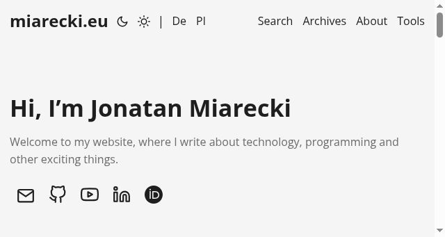 Screenshot of miarecki.eu