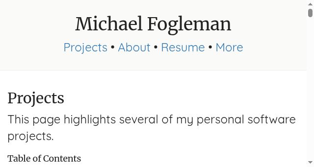 Screenshot of michaelfogleman.com