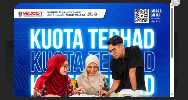 Screenshot of micost.edu.my