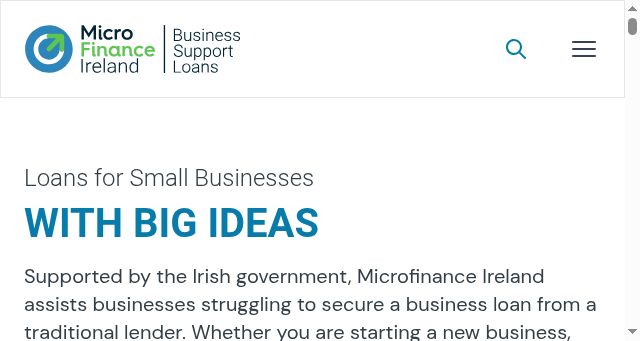 Screenshot of microfinanceireland.ie