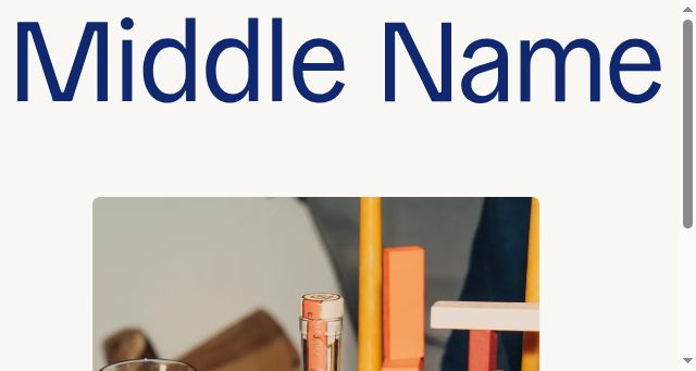 Screenshot of middlename.co.uk