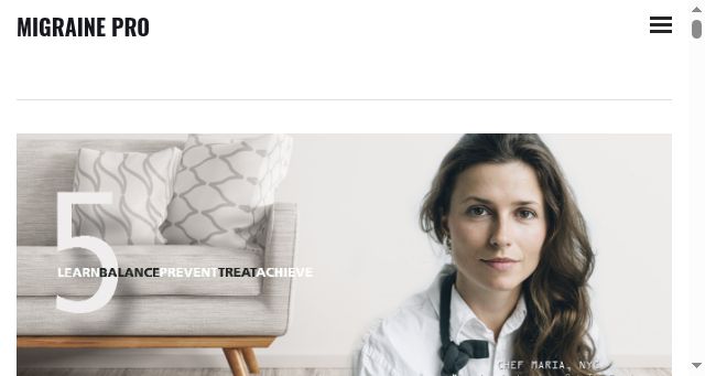 Screenshot of migrainepro.com