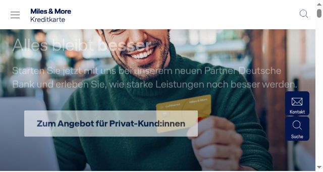 Screenshot of miles-and-more-kreditkarte.com