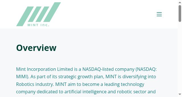 Screenshot of mimintinc.com