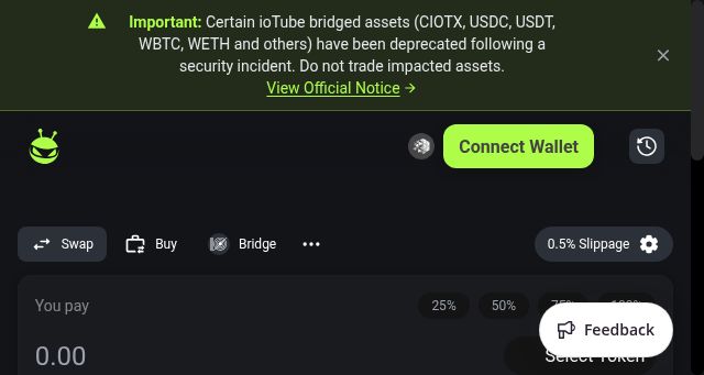 Screenshot of mimo.exchange