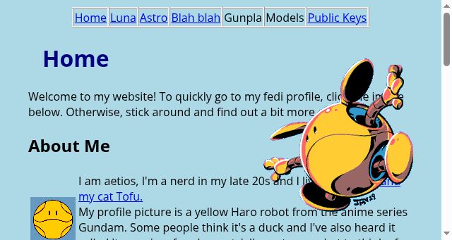 Screenshot of minovsky.space