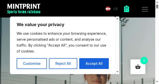 Screenshot of mintprint.lv