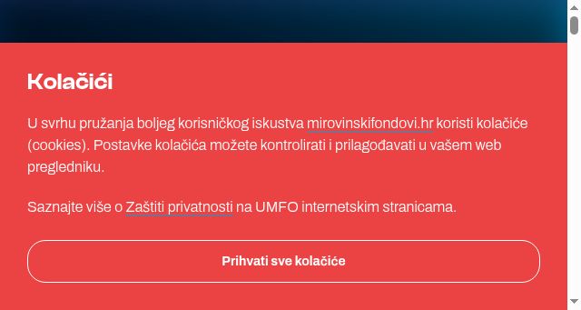 Screenshot of mirovinskifondovi.hr