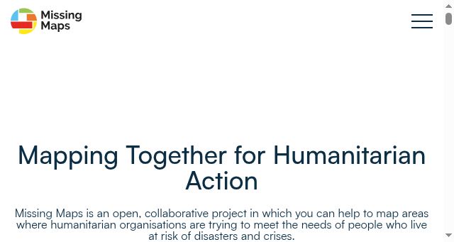 Screenshot of missingmaps.org