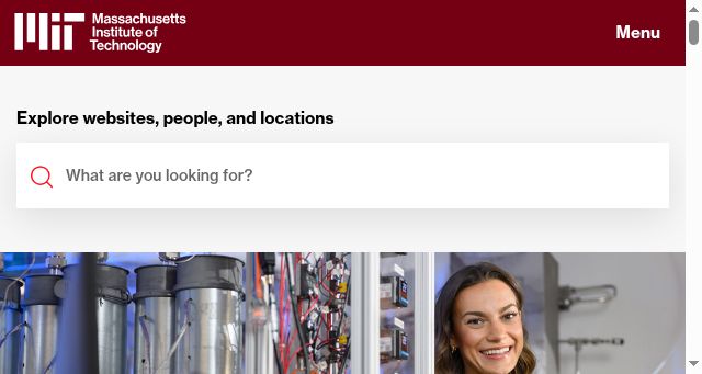 Screenshot of mit.edu