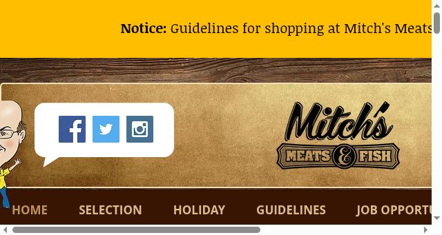 Screenshot of mitchsmeats.com
