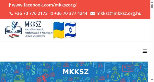 Screenshot of mkksz.org.hu