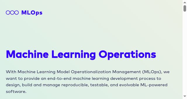 Screenshot of ml-ops.org