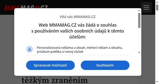 Screenshot of mmamag.cz