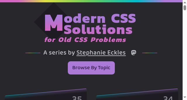 Screenshot of moderncss.dev