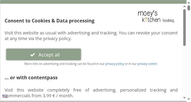 Screenshot of moeyskitchen.com