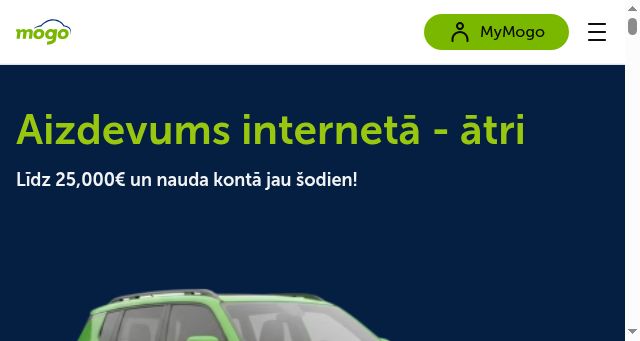 Screenshot of mogo.lv