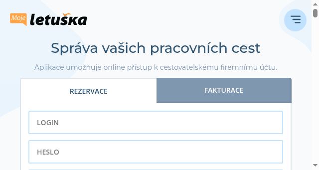 Screenshot of mojeletuska.cz