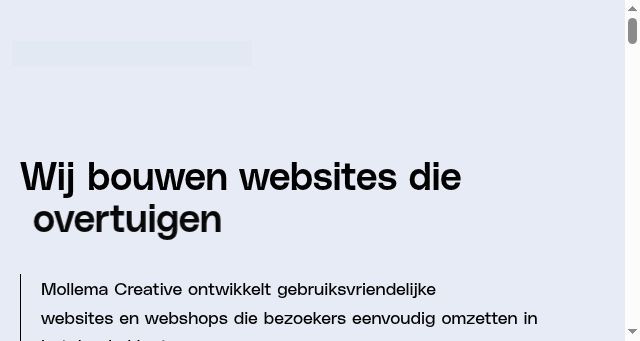 Screenshot of mollemacreative.nl