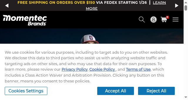 Screenshot of momentecbrands.com