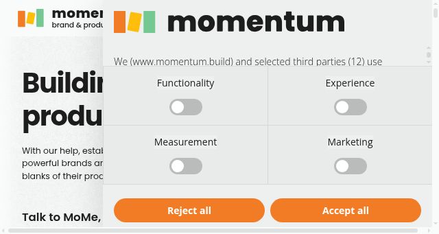 Screenshot of momentum.build