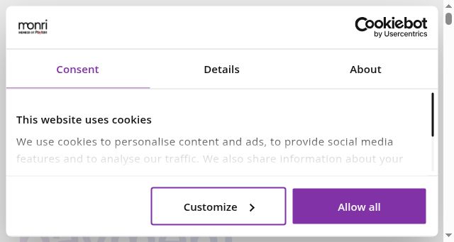 Screenshot of monri.com