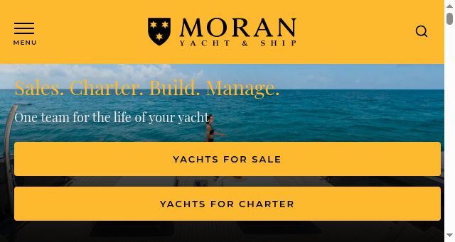 Screenshot of moranyachts.com