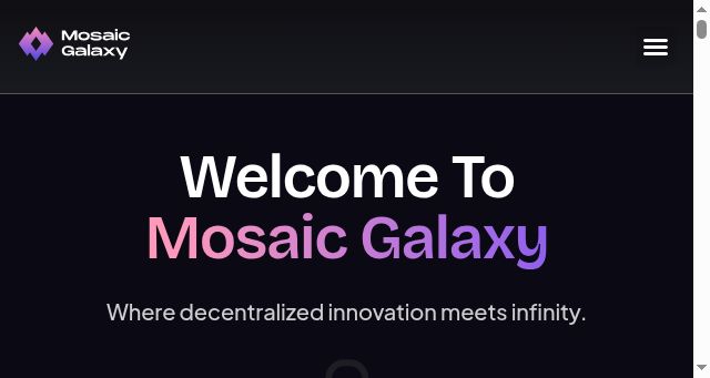 Screenshot of mosaicgalaxy.io