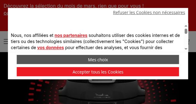 Screenshot of moulinex.fr