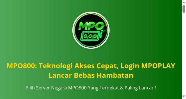 Screenshot of mpo800.id
