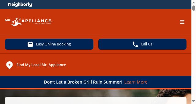 Screenshot of mrappliance.com