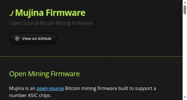 Screenshot of mujina.org