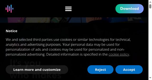 Screenshot of musicmakerjam.app