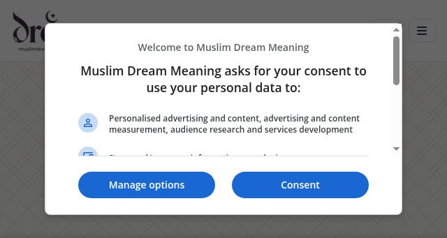 Screenshot of muslimdreammeaning.com