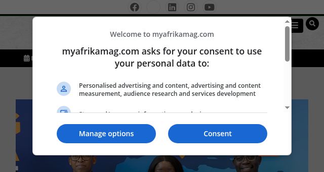 Screenshot of myafrikamag.com