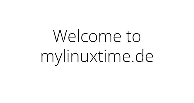 Screenshot of mylinuxtime.de