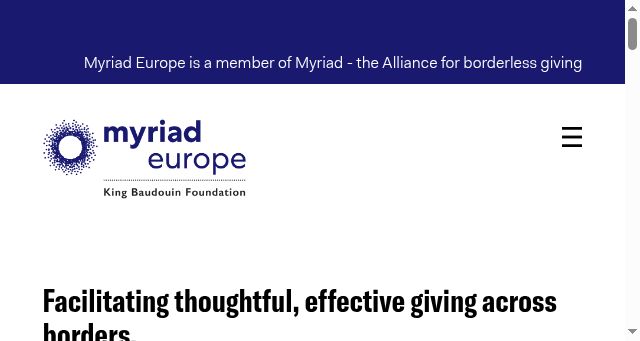 Screenshot of myriadeurope.org