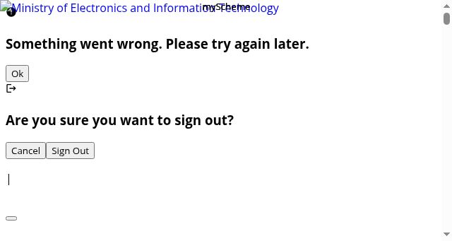 Screenshot of myscheme.gov.in
