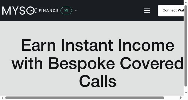 Screenshot of myso.finance