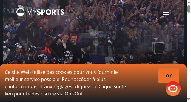 Screenshot of mysports.ch