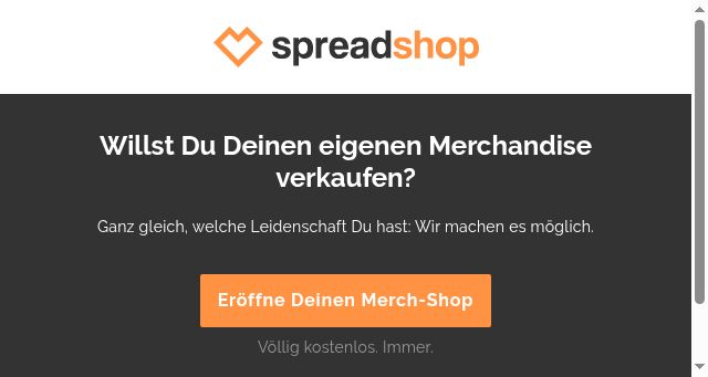 Screenshot of myspreadshop.de