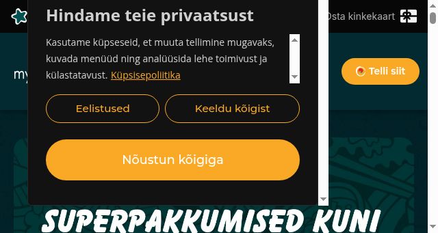 Screenshot of mysushi.ee