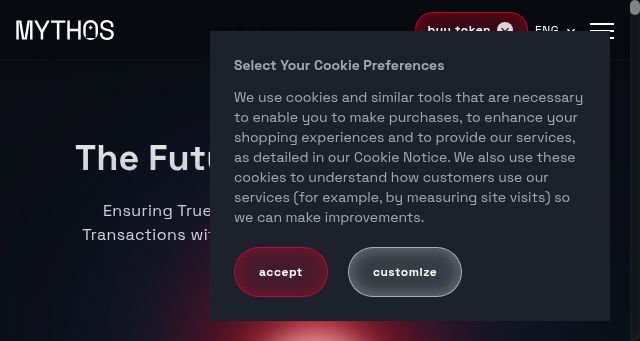 Screenshot of mythos.foundation