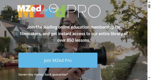 Screenshot of mzed.com