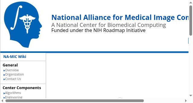 Screenshot of na-mic.org