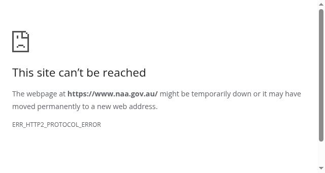 Screenshot of naa.gov.au