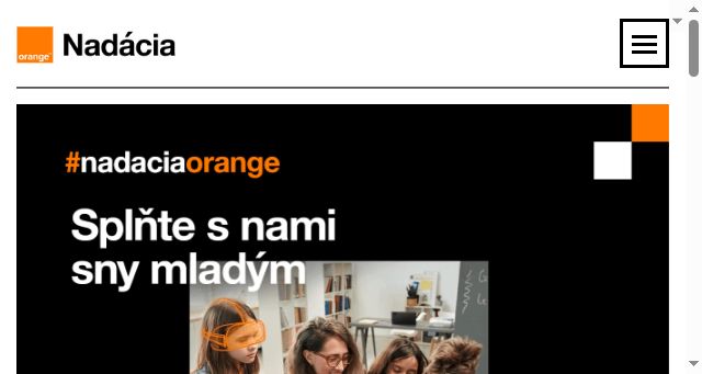 Screenshot of nadaciaorange.sk