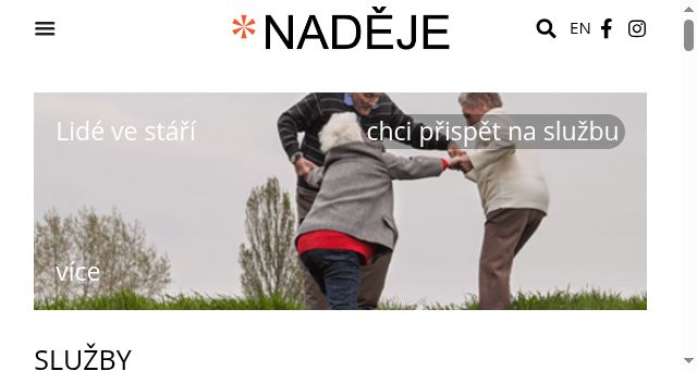 Screenshot of nadeje.cz