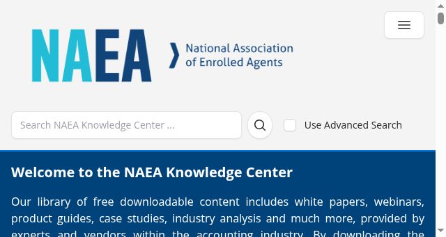 Screenshot of naeacenter.org